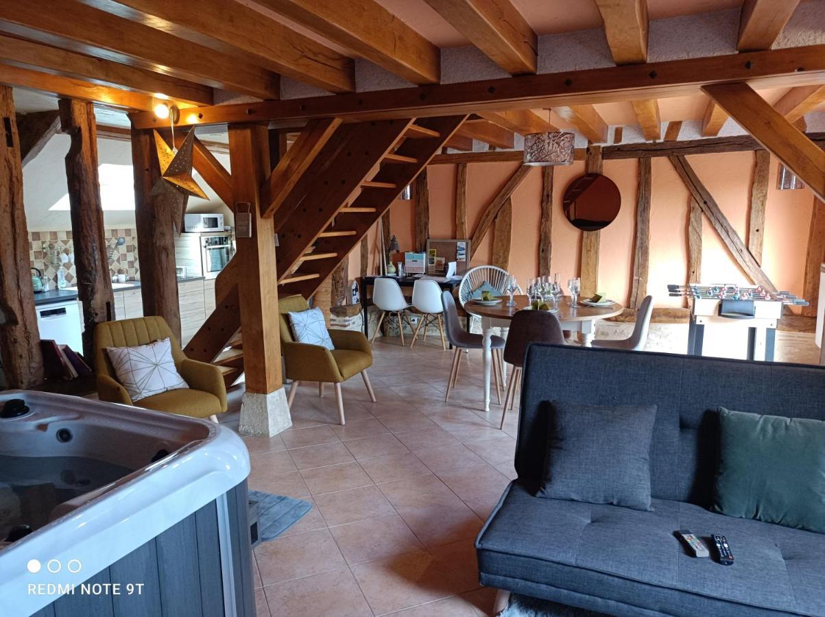 Villa classé 1h30 Paris jusqu'à 6 personnes SPA intérieur et extérieur pleine campagne Ladon Exterior foto